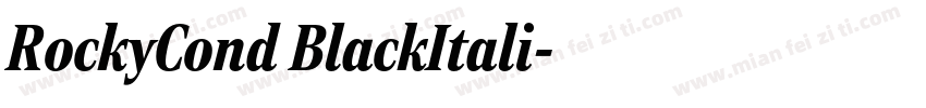 RockyCond BlackItali字体转换